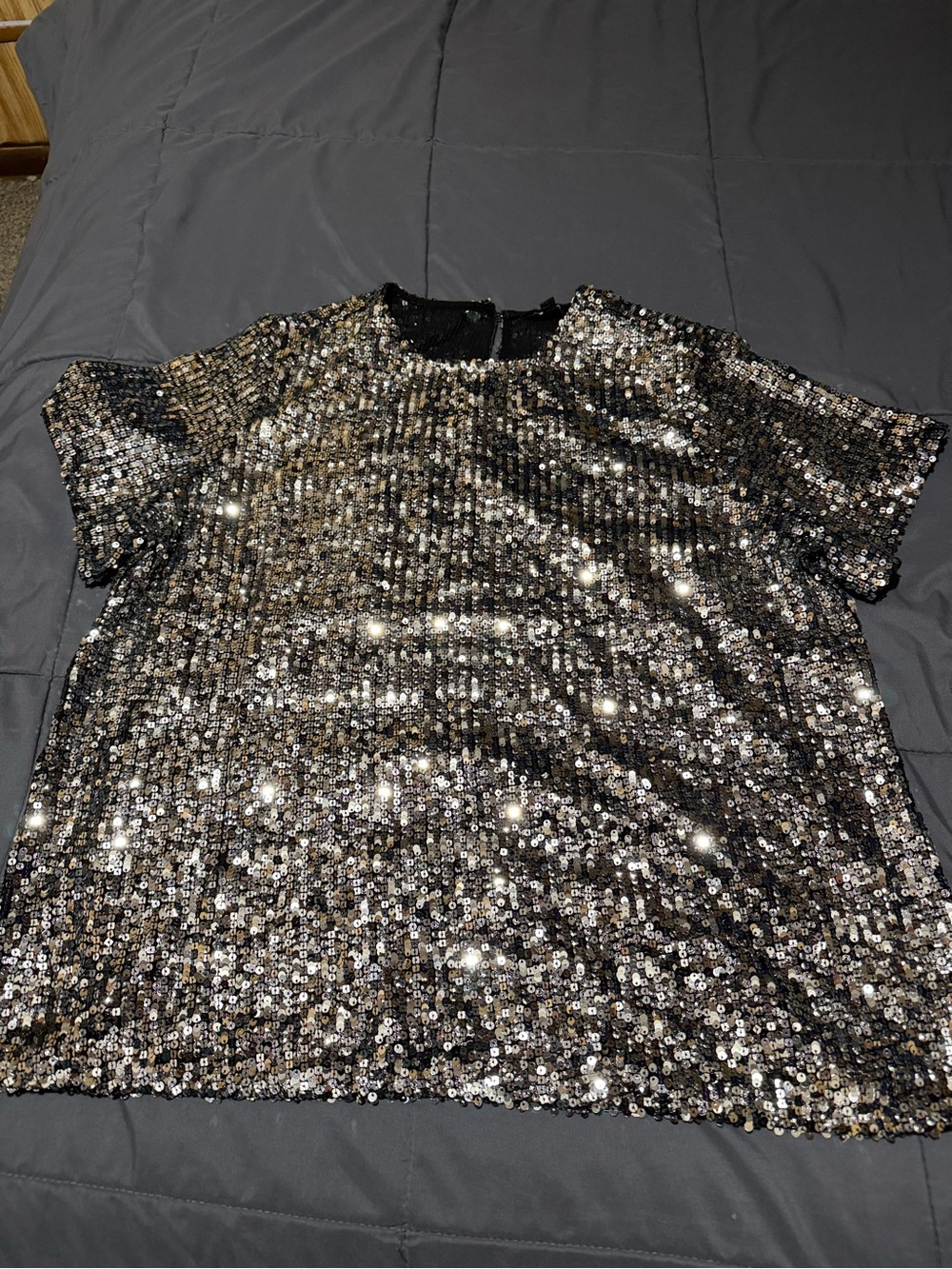 Express Women Short-Sleeve Sequin Blouse